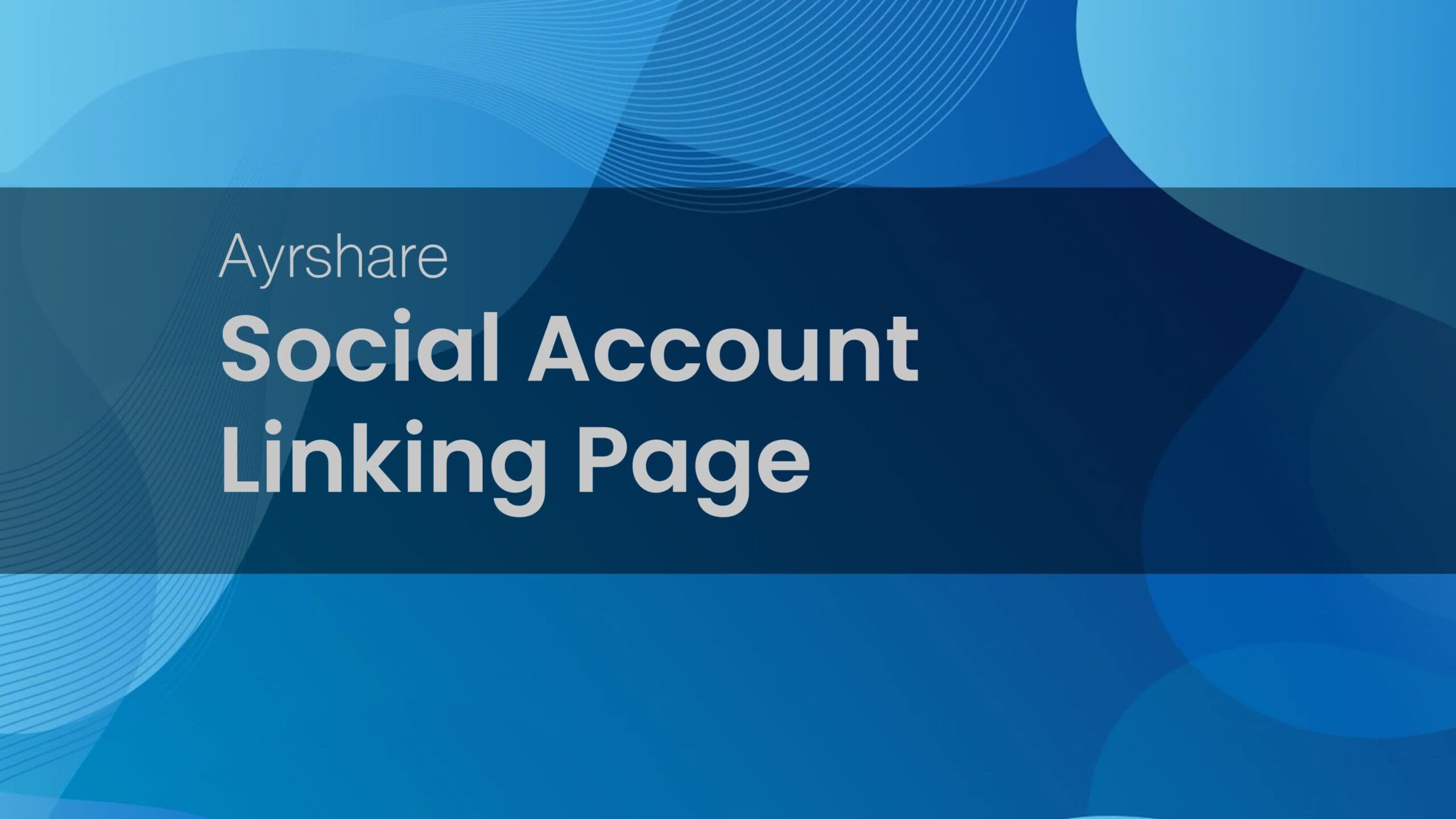 Ayrshare Social Account Linking Page Customization Demo Video