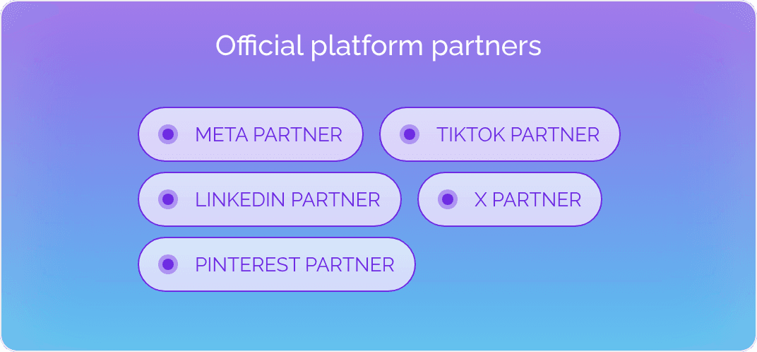 Official platform partner badges