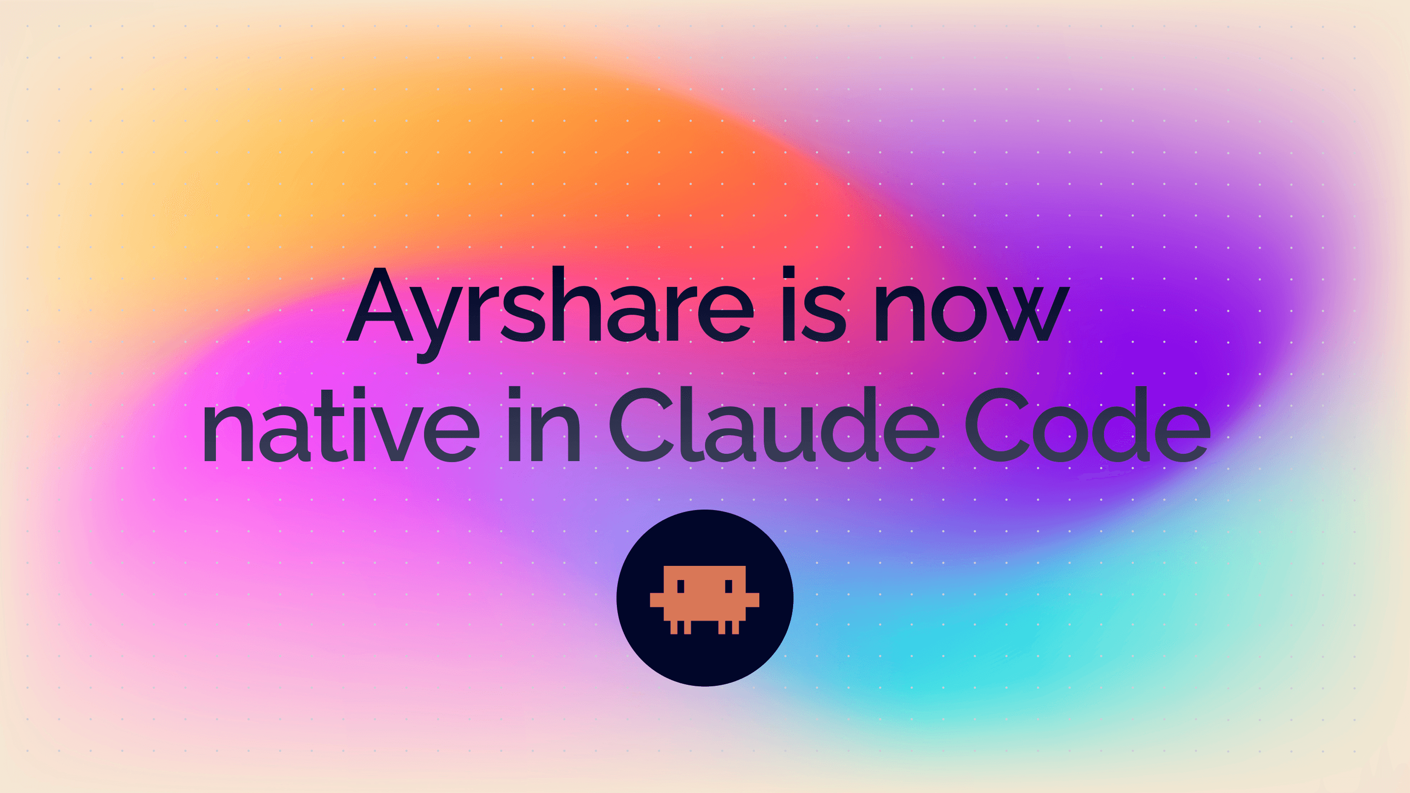 Ayrshare social media API running as a native plugin inside Claude Code