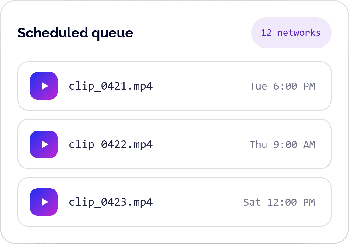Scheduling, built in