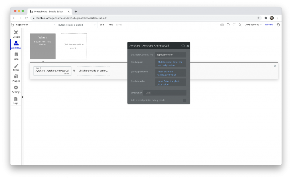 Bubble IO workflow