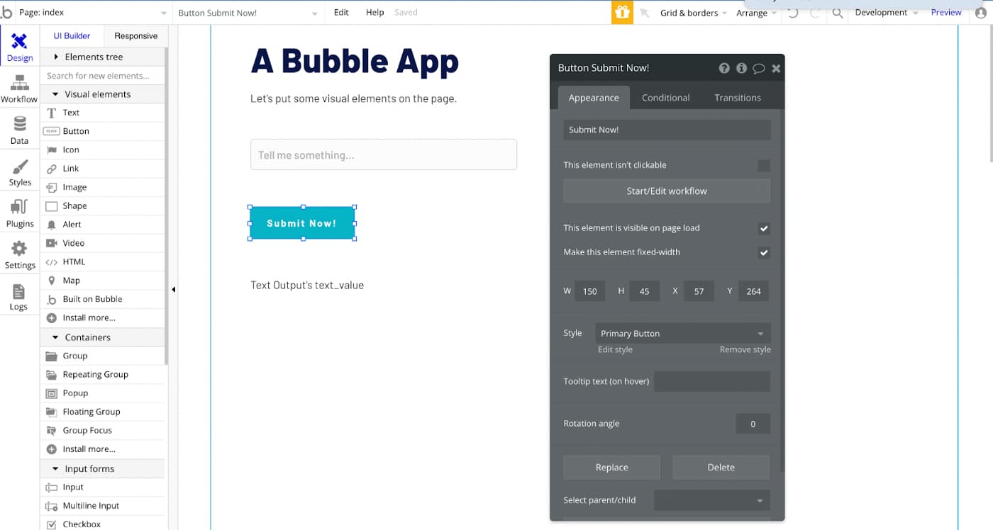 Bubble.io App Example