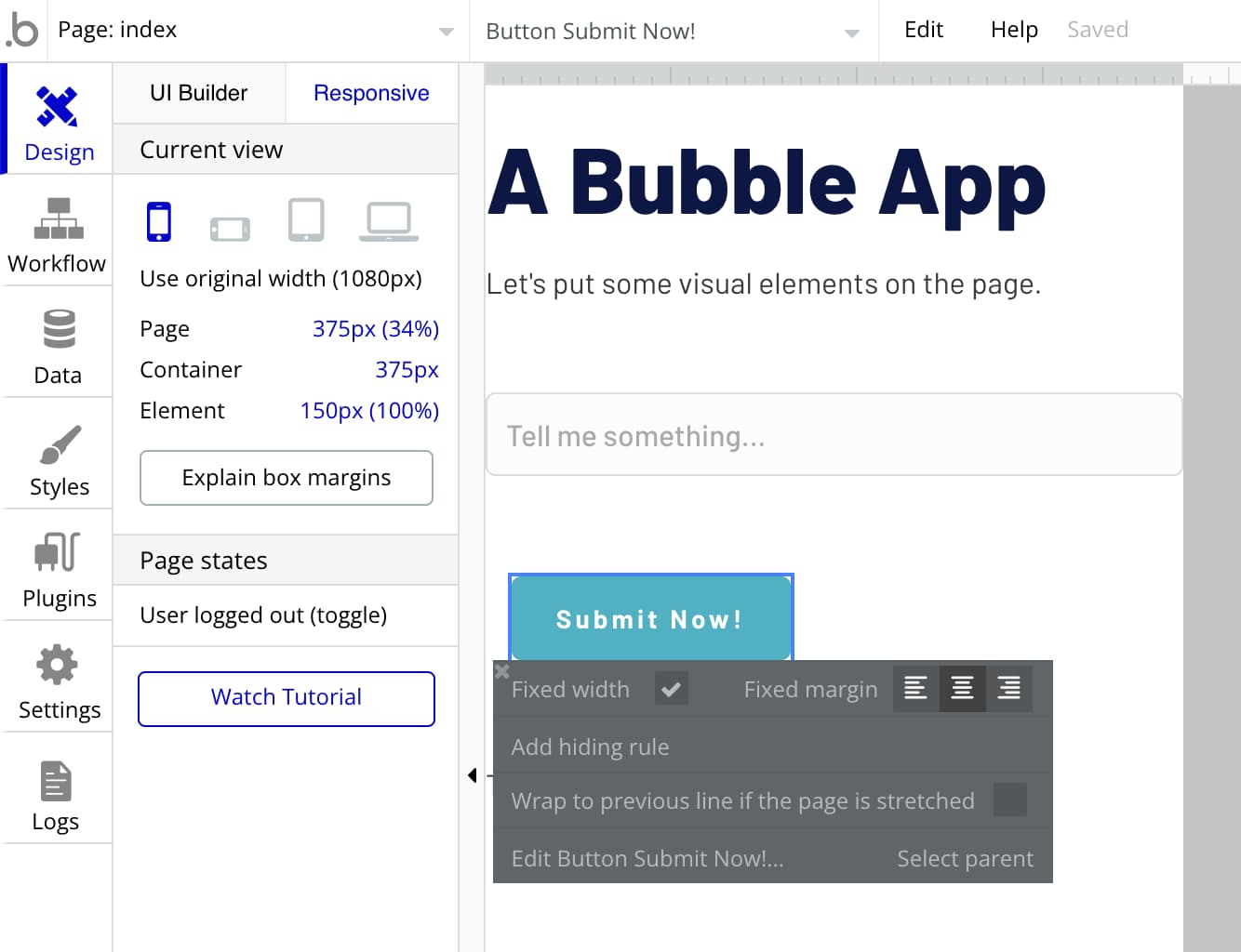Bubble.io App Builder