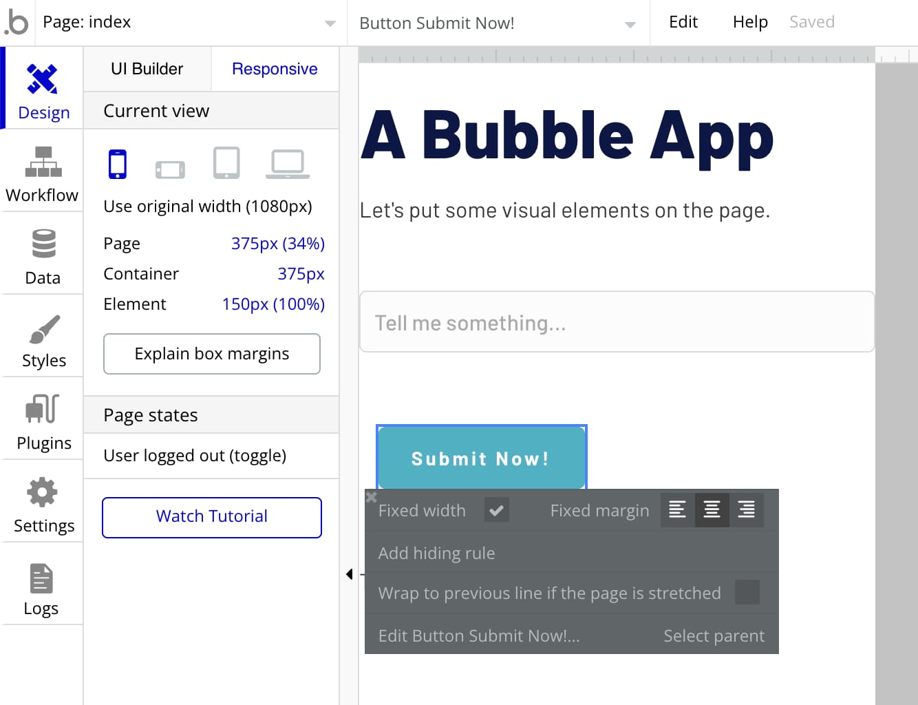 bubble web app builder