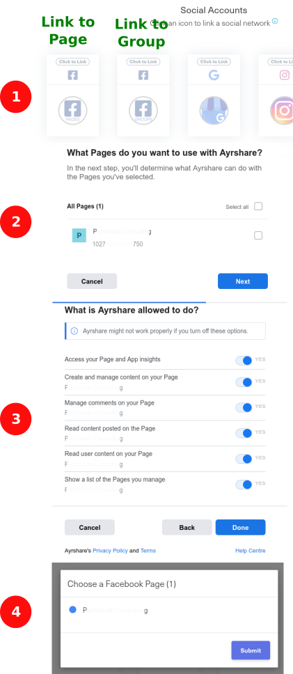 Linking Facebook accounts via the API