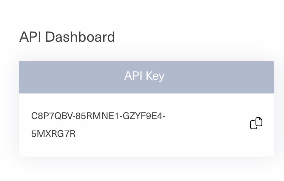 api key