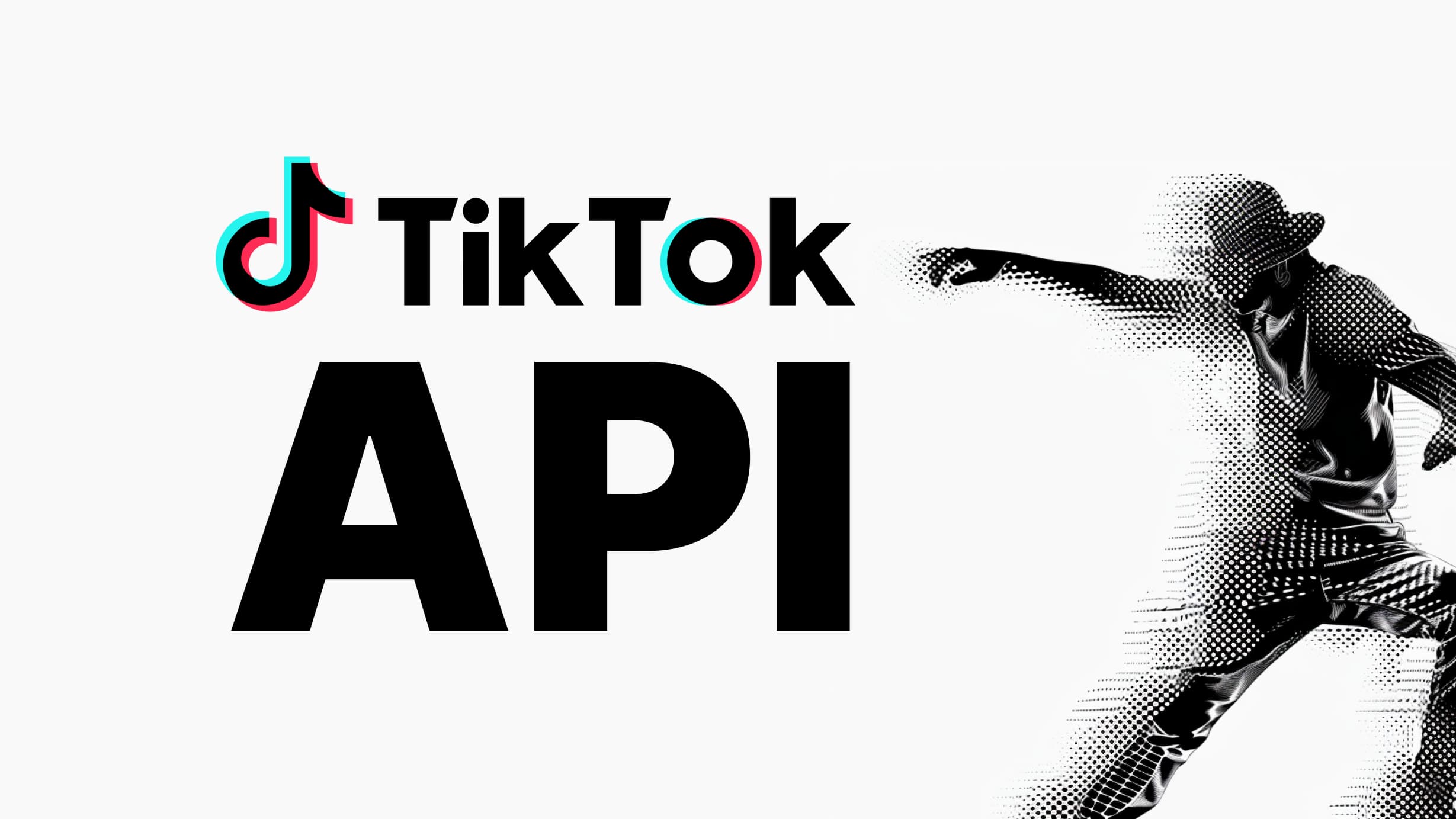 The logo for tik tok api.