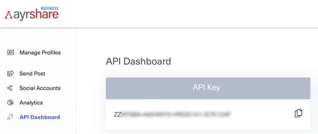 Ayrshare API Key
