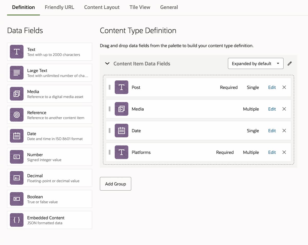 OCM data fields