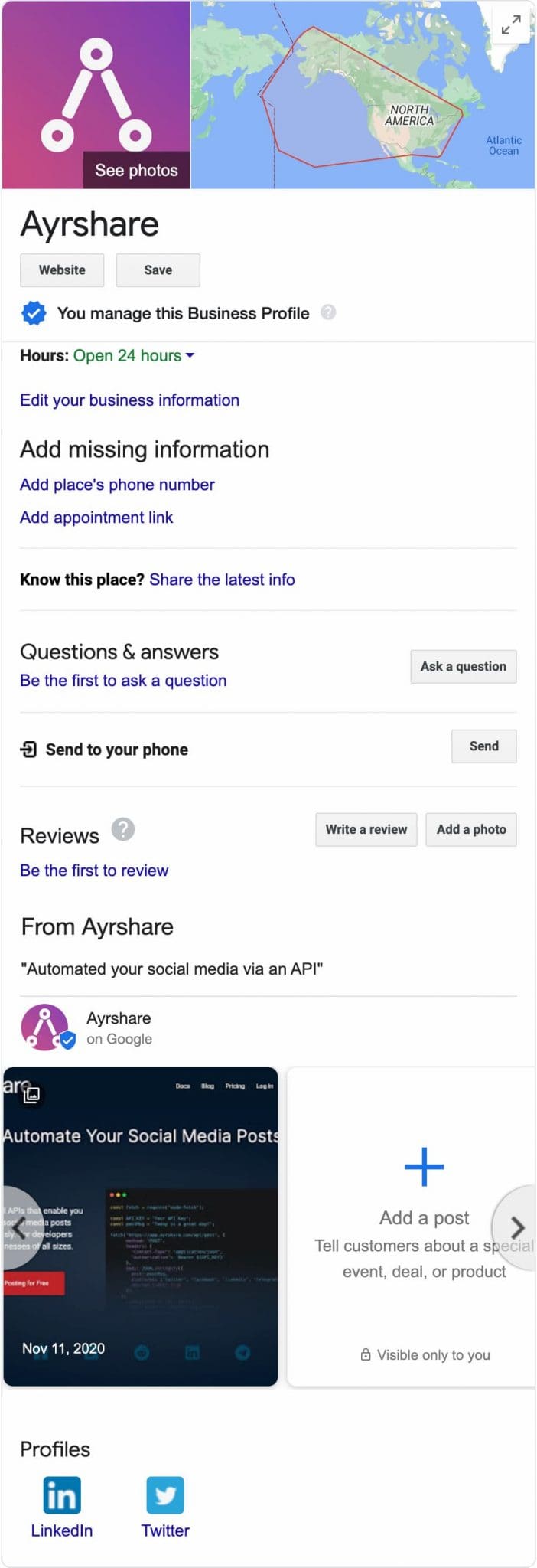 Google Business Profile Example