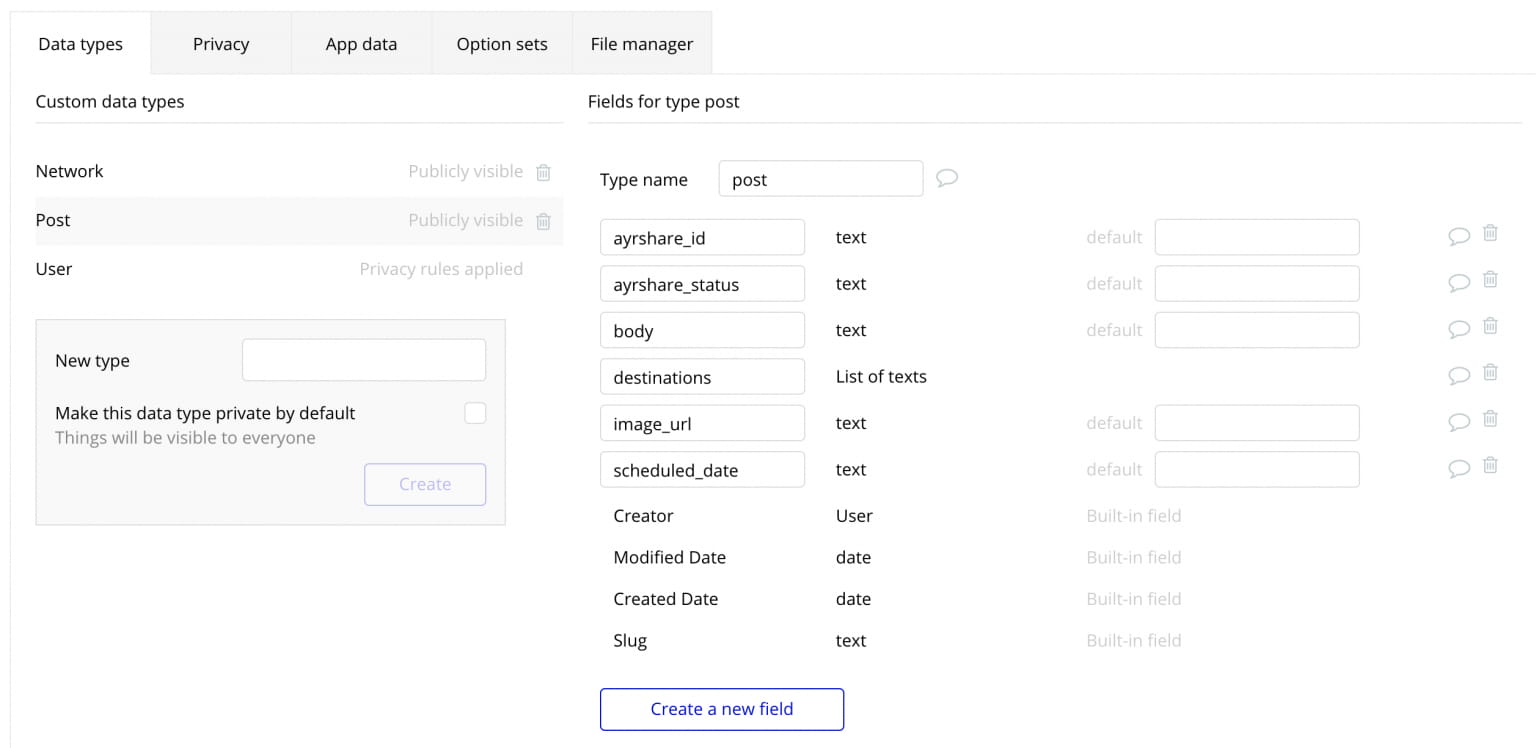 Bubble.io Dashboard