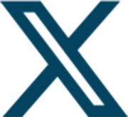 x logo blue